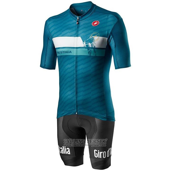 2020 Cycling Jersey Giro D'italy Sky Blue Short Sleeve And Bib Short